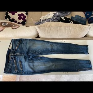 rag & bone crop zip skinny jeans Oil Stain